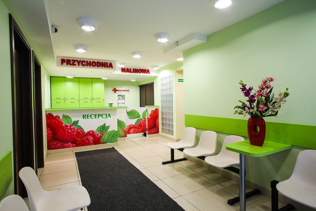 Recepcja przychodni Malinowa Recepcja przychodni Malinowa